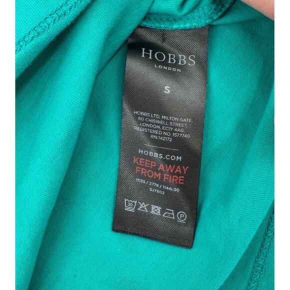 Hobbs London Maddy Cotton Vest Sleeveless Green Cotton Button-Shoulder Top S - Picture 4 of 13